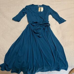 Sivano Bamboo Luxe  Teal Wrap Dress